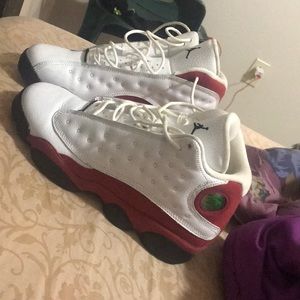 Jordan 13 red while black